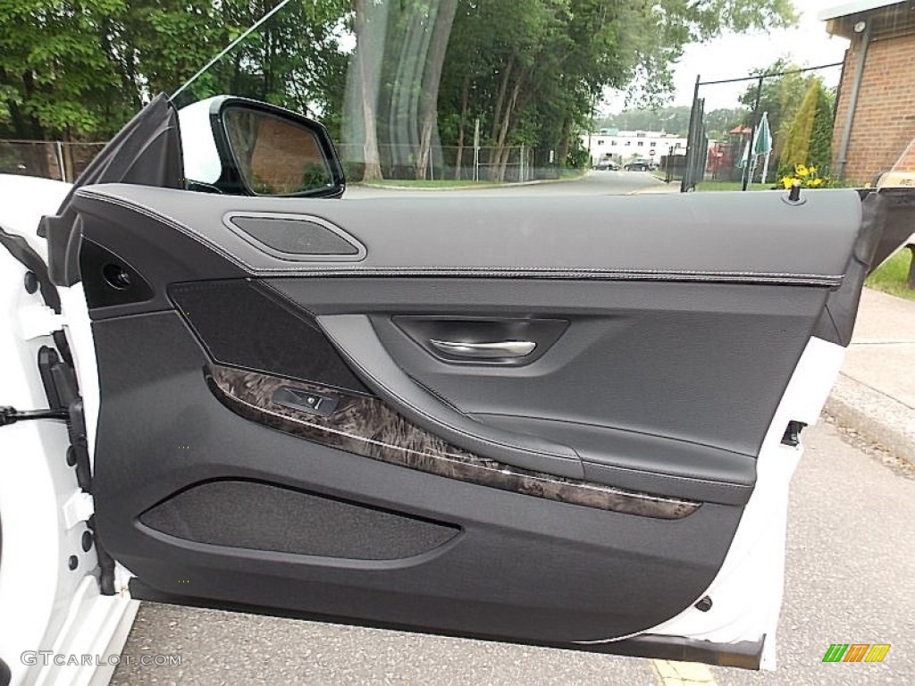 2014 BMW 6 Series 640i xDrive Gran Coupe Black Door Panel Photo #104815693