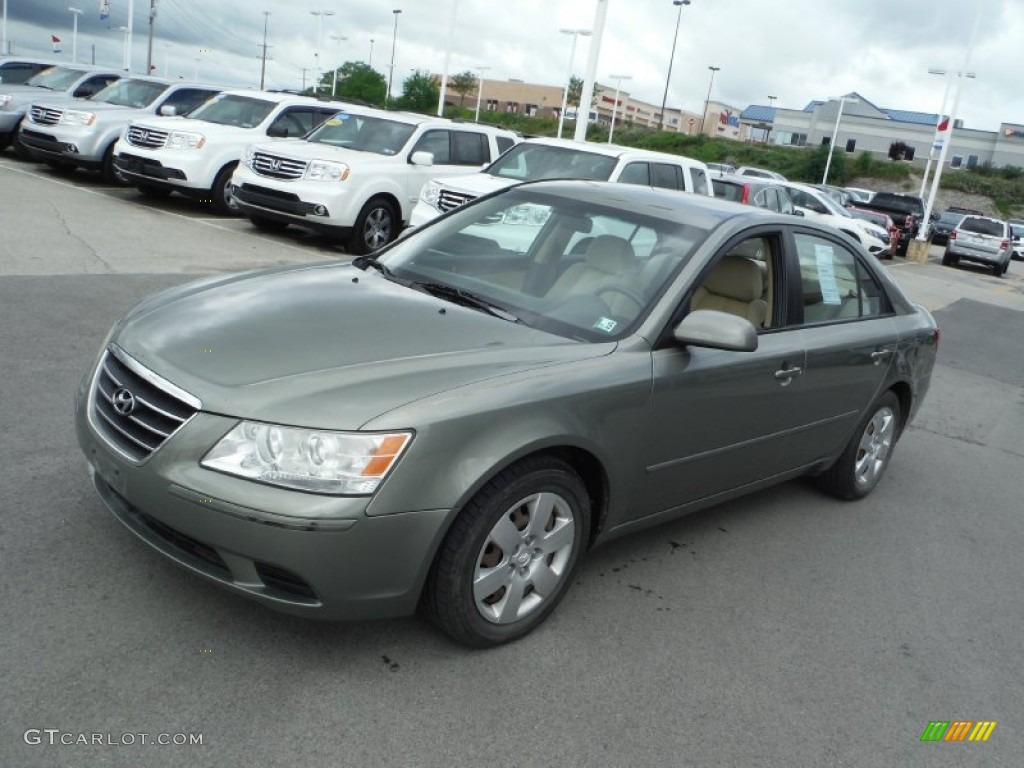 Natural Khaki Green 2009 Hyundai Sonata GLS Exterior Photo #104818186