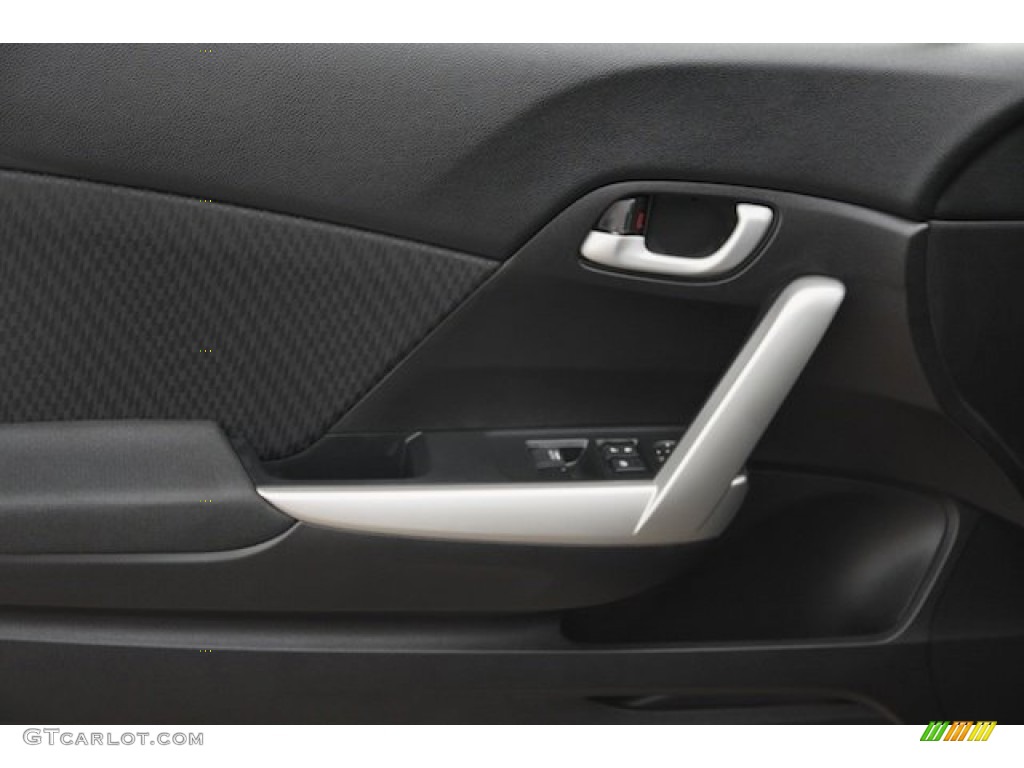 2015 Civic LX Coupe - Modern Steel Metallic / Black photo #8