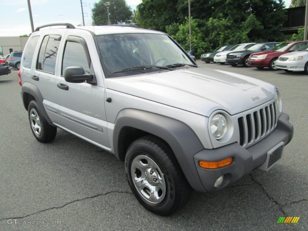 2002 Liberty Sport 4x4 - Bright Silver Metallic / Dark Slate Gray photo #4