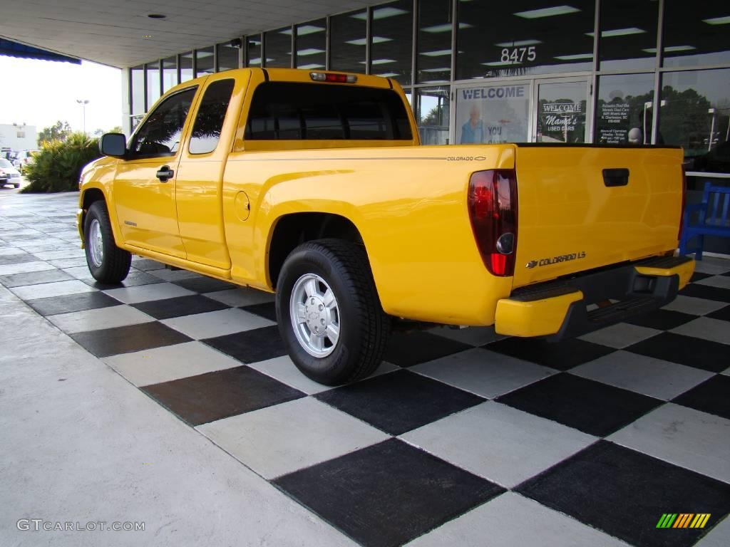 2004 Colorado LS Extended Cab - Yellow / Medium Dark Pewter photo #4