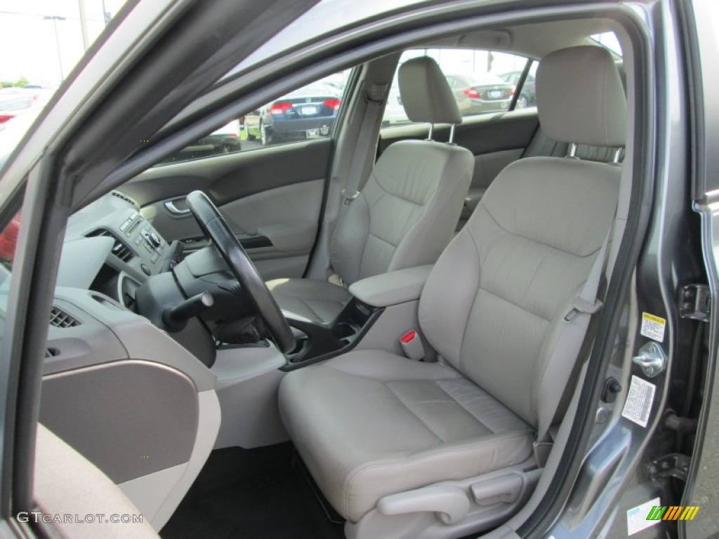 2012 Civic Hybrid-L Sedan - Polished Metal Metallic / Gray photo #14