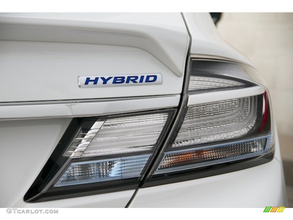 2015 Civic Hybrid Sedan - White Orchid Pearl / Beige photo #4