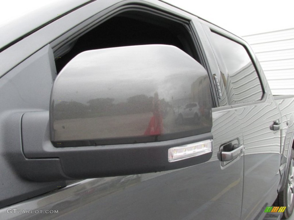 2015 F150 Lariat SuperCrew - Magnetic Metallic / Black photo #13