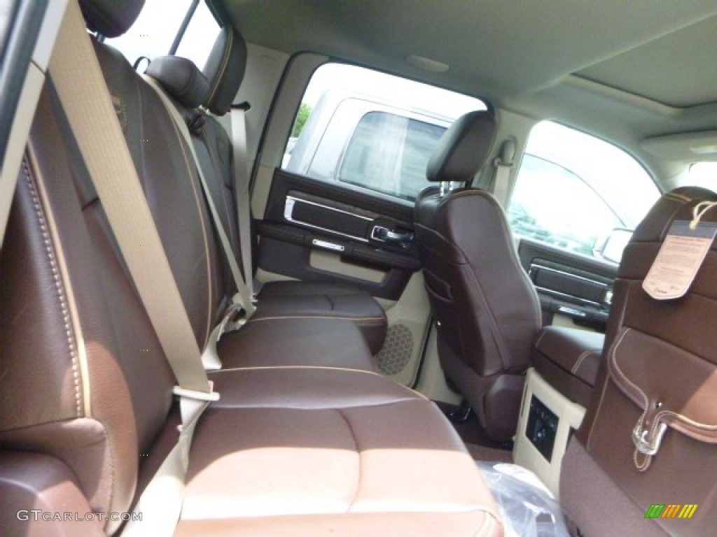 2015 1500 Laramie Long Horn Crew Cab 4x4 - Black Forest Green Pearl / Canyon Brown/Light Frost photo #7