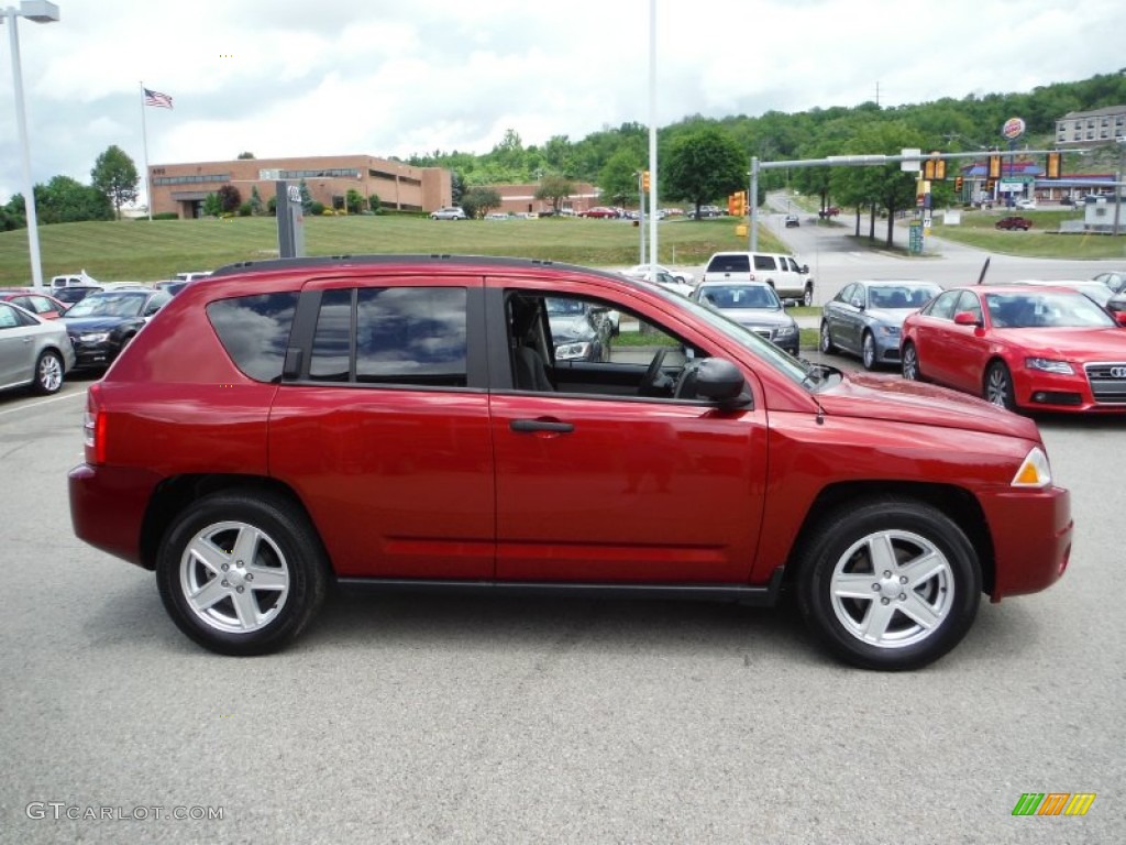 2007 Compass Sport 4x4 - Inferno Red Crystal Pearlcoat / Pastel Slate Gray photo #7