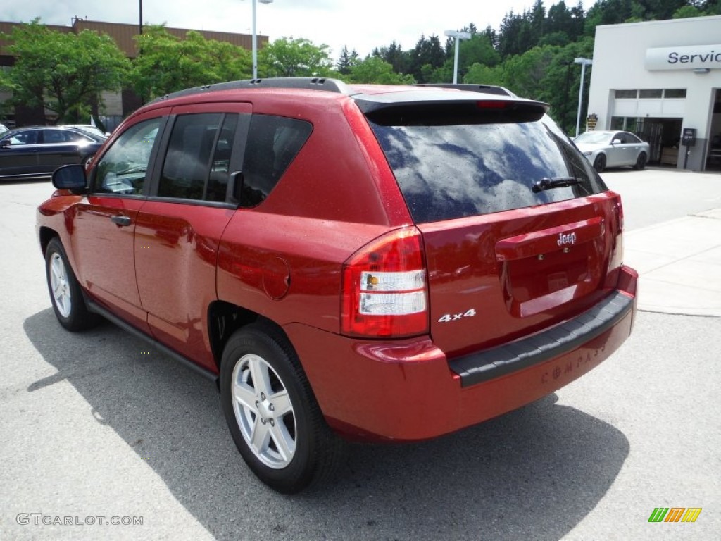 2007 Compass Sport 4x4 - Inferno Red Crystal Pearlcoat / Pastel Slate Gray photo #12