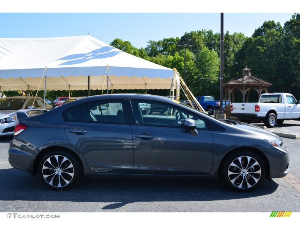 2013 Civic Si Sedan - Polished Metal Metallic / Black photo #2