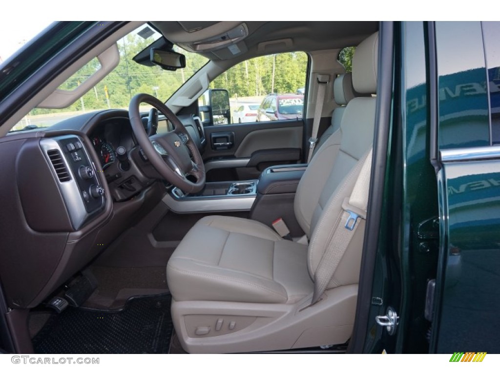 2015 Silverado 2500HD LTZ Crew Cab 4x4 - Rainforest Green Metallic / Cocoa/Dune photo #8