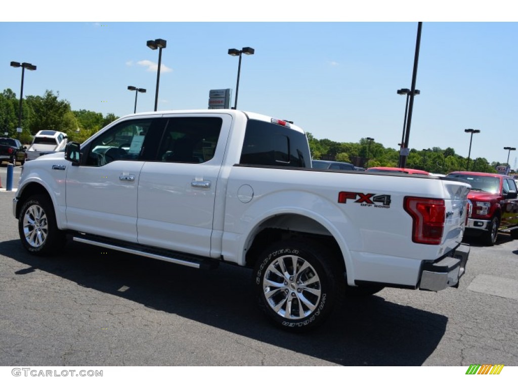 2015 F150 Lariat SuperCrew 4x4 - Oxford White / Medium Light Camel photo #31