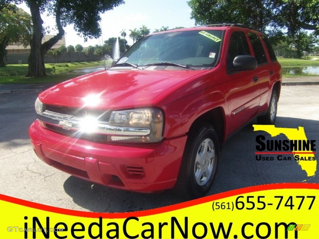 2002 TrailBlazer LS - Victory Red / Dark Pewter photo #1
