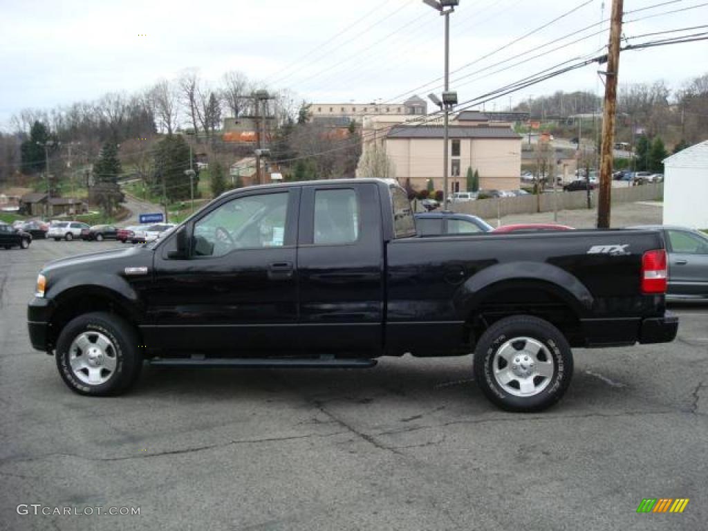 2006 F150 STX SuperCab 4x4 - Black / Medium/Dark Flint photo #6