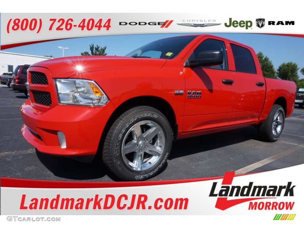 2015 1500 Express Crew Cab - Flame Red / Black/Diesel Gray photo #1