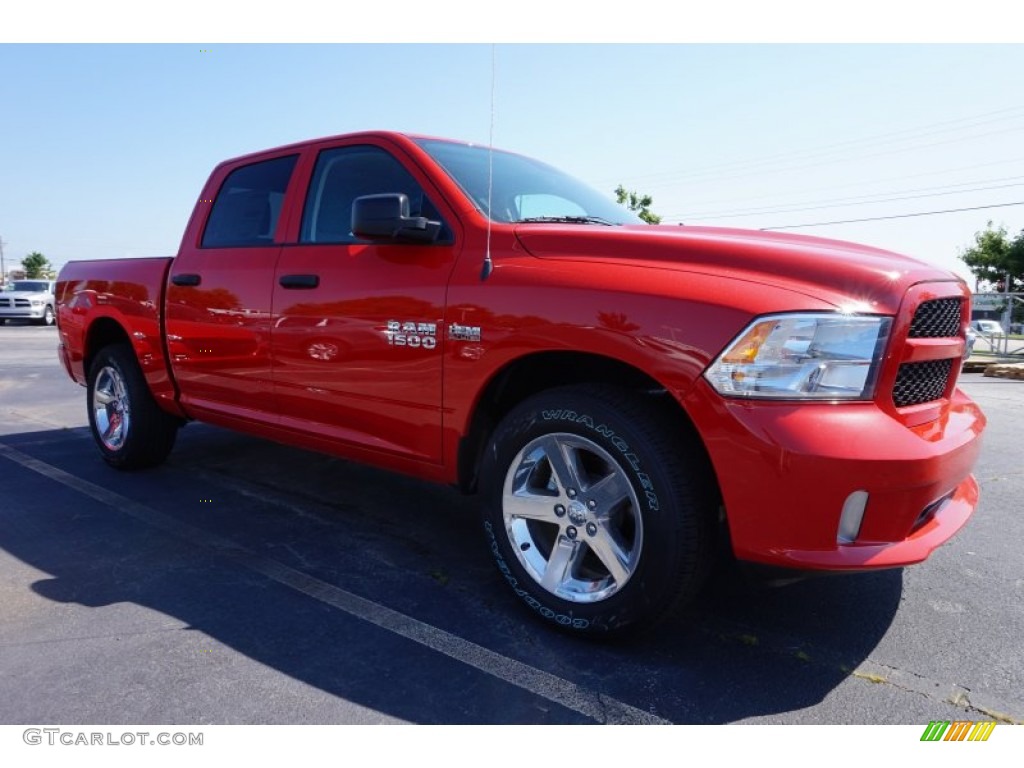 2015 1500 Express Crew Cab - Flame Red / Black/Diesel Gray photo #4
