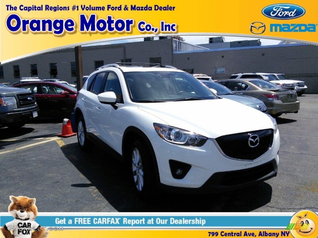 2014 CX-5 Grand Touring AWD - Crystal White Pearl Mica / Sand photo #1