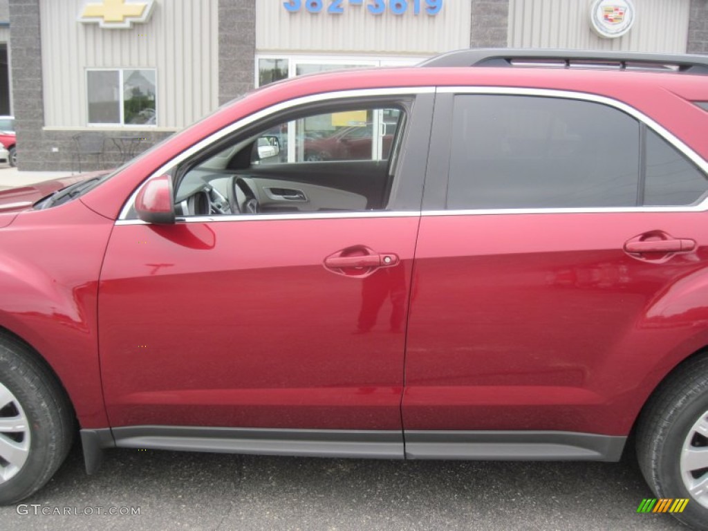 2010 Equinox LT AWD - Cardinal Red Metallic / Jet Black/Light Titanium photo #2