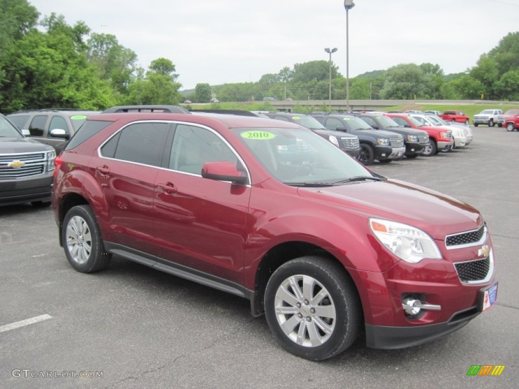 2010 Equinox LT AWD - Cardinal Red Metallic / Jet Black/Light Titanium photo #6