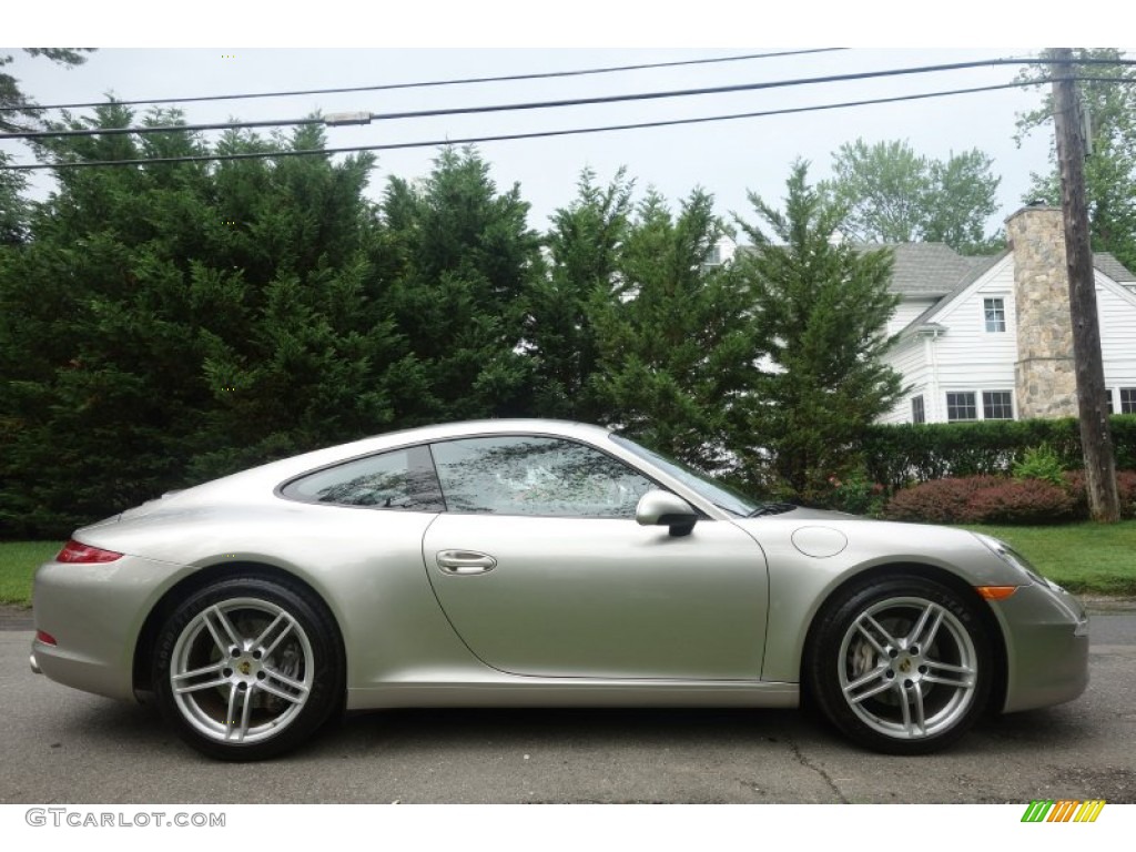 Platinum Silver Metallic 2012 Porsche New 911 Carrera Coupe Exterior Photo #104845283