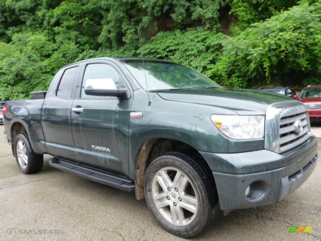 2008 Tundra Limited Double Cab 4x4 - Timberland Green Mica / Beige photo #1