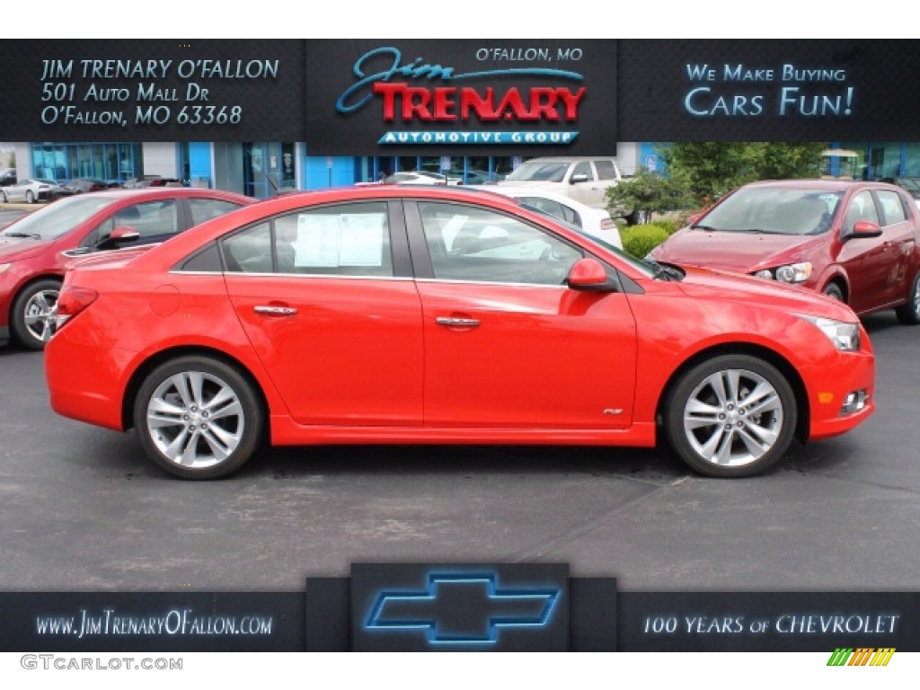 2014 Cruze LTZ - Red Hot / Cocoa/Light Neutral photo #1