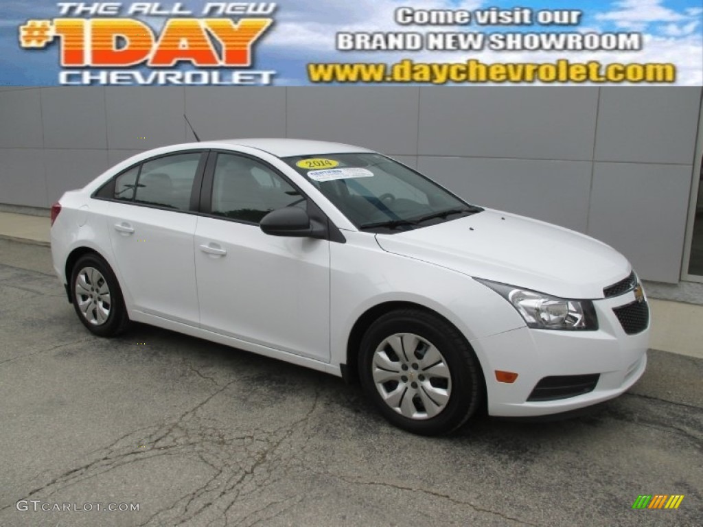 2014 Cruze LS - Summit White / Jet Black/Medium Titanium photo #1