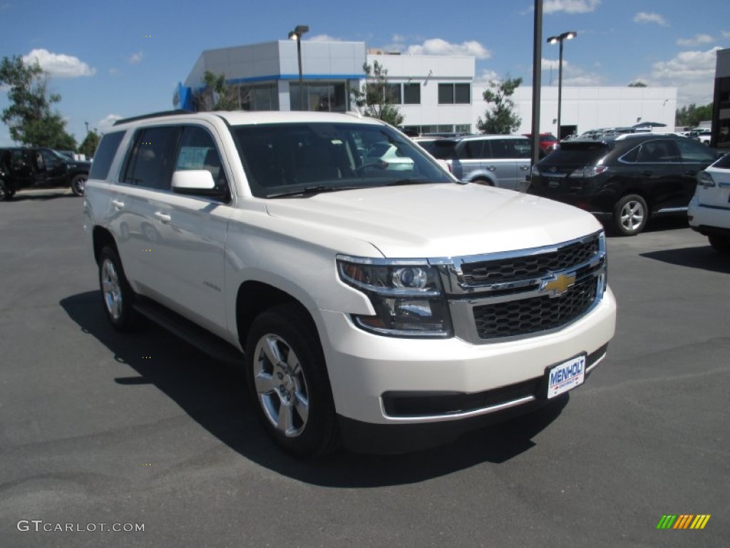 2015 Tahoe LT 4WD - White Diamond Tricoat / Cocoa/Dune photo #1