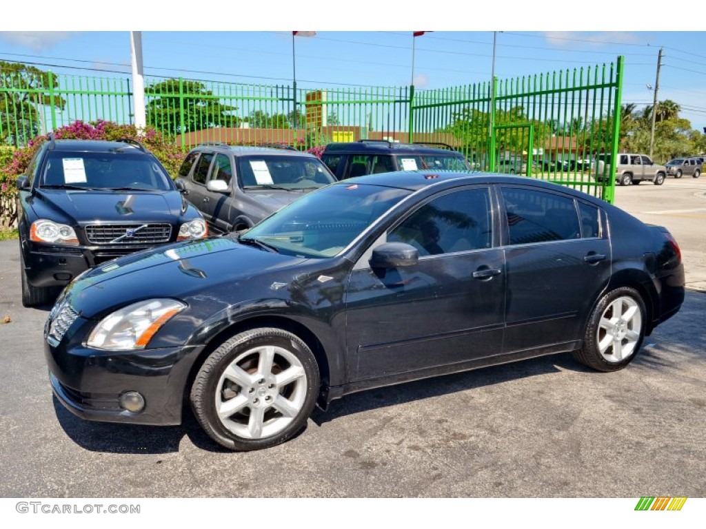 2004 Maxima 3.5 SL - Onyx Black / Frost Gray photo #5