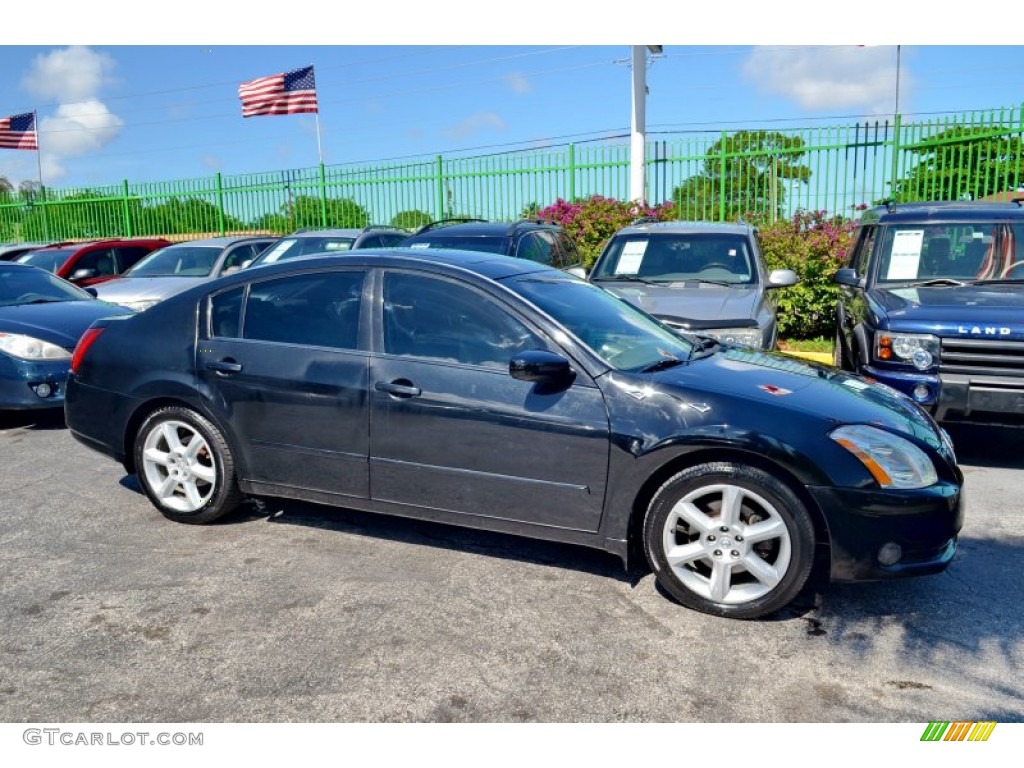 2004 Maxima 3.5 SL - Onyx Black / Frost Gray photo #31