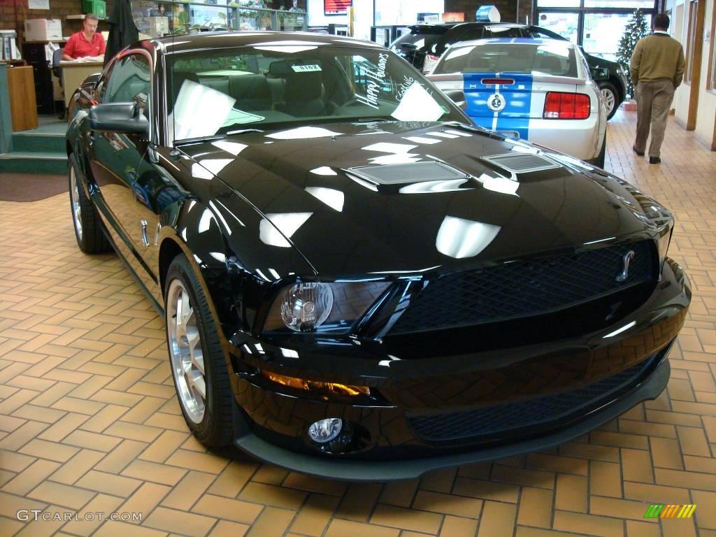 2008 Mustang Shelby GT500 Coupe - Black / Black photo #1