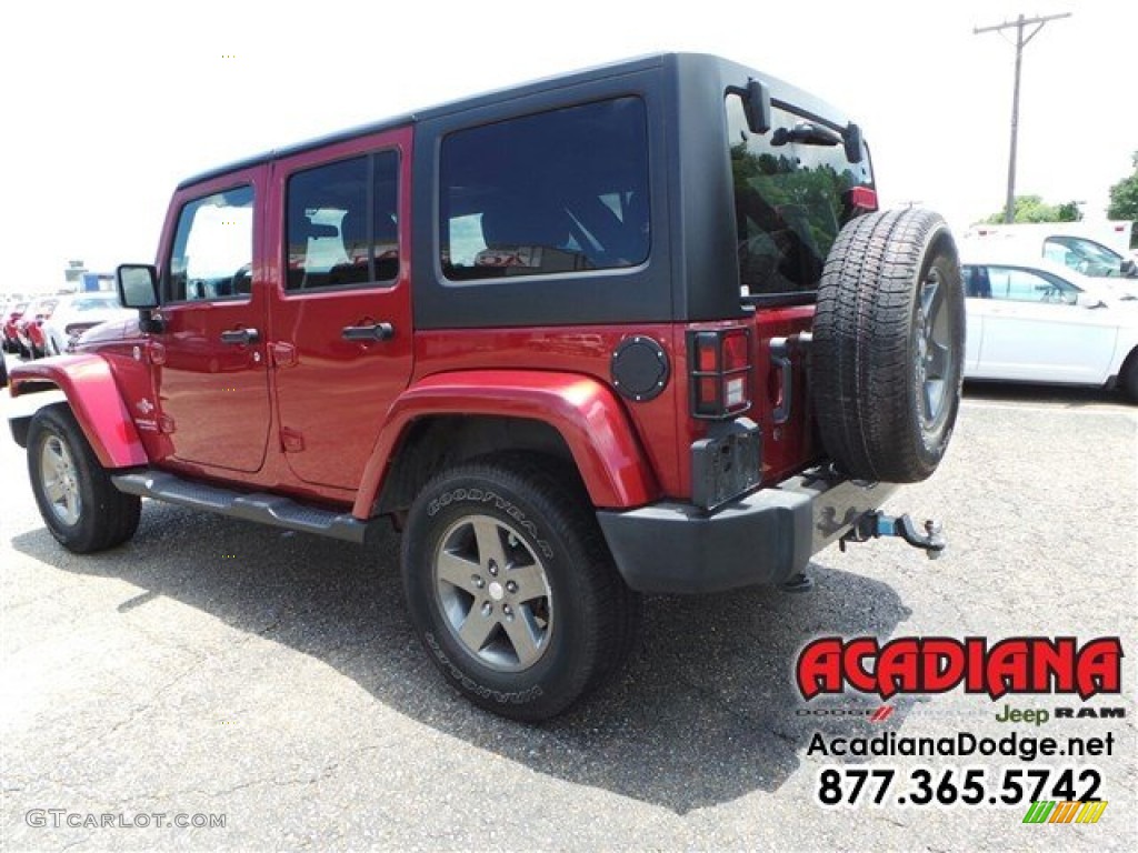 2012 Wrangler Unlimited Sport 4x4 - Deep Cherry Red Crystal Pearl / Black photo #4