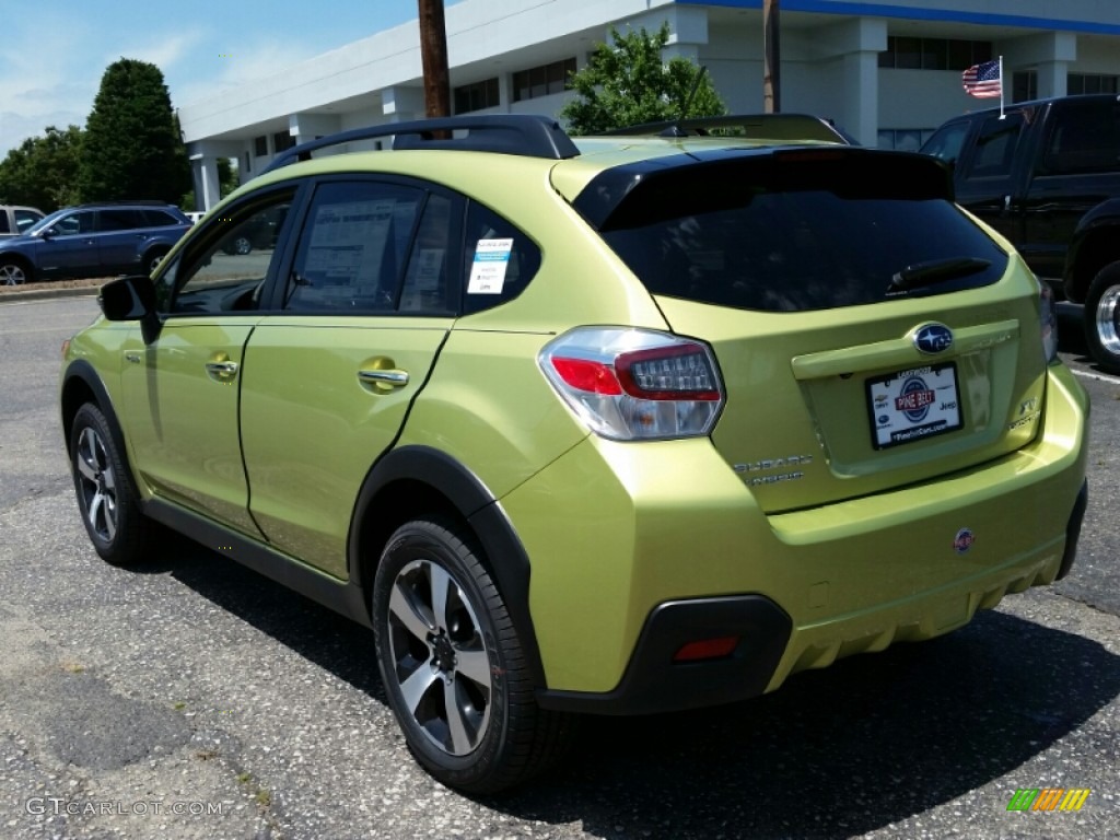 2015 XV Crosstrek Hybrid - Plasma Green Pearl / Black photo #4
