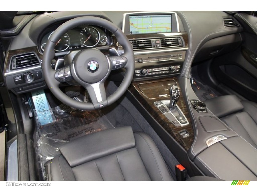 2015 6 Series 640i Convertible - Black Sapphire Metallic / Black photo #7