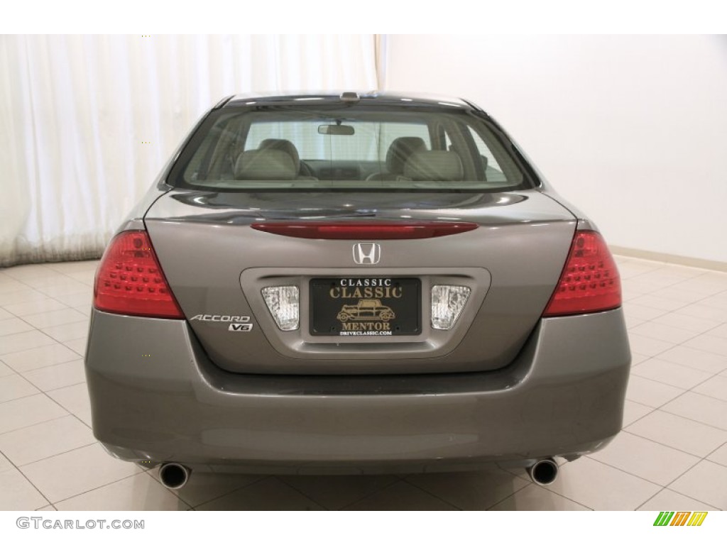 2007 Accord EX-L V6 Sedan - Carbon Bronze Pearl / Ivory photo #12