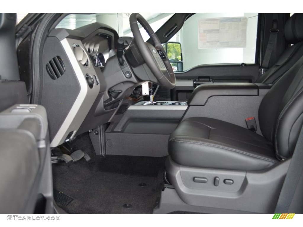 Black Interior 2016 Ford F250 Super Duty Lariat Crew Cab 4x4 Photo #104858309