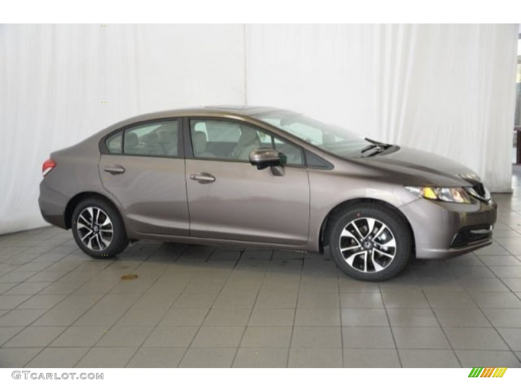 Urban Titanium Metallic 2015 Honda Civic EX Sedan Exterior Photo #104858432