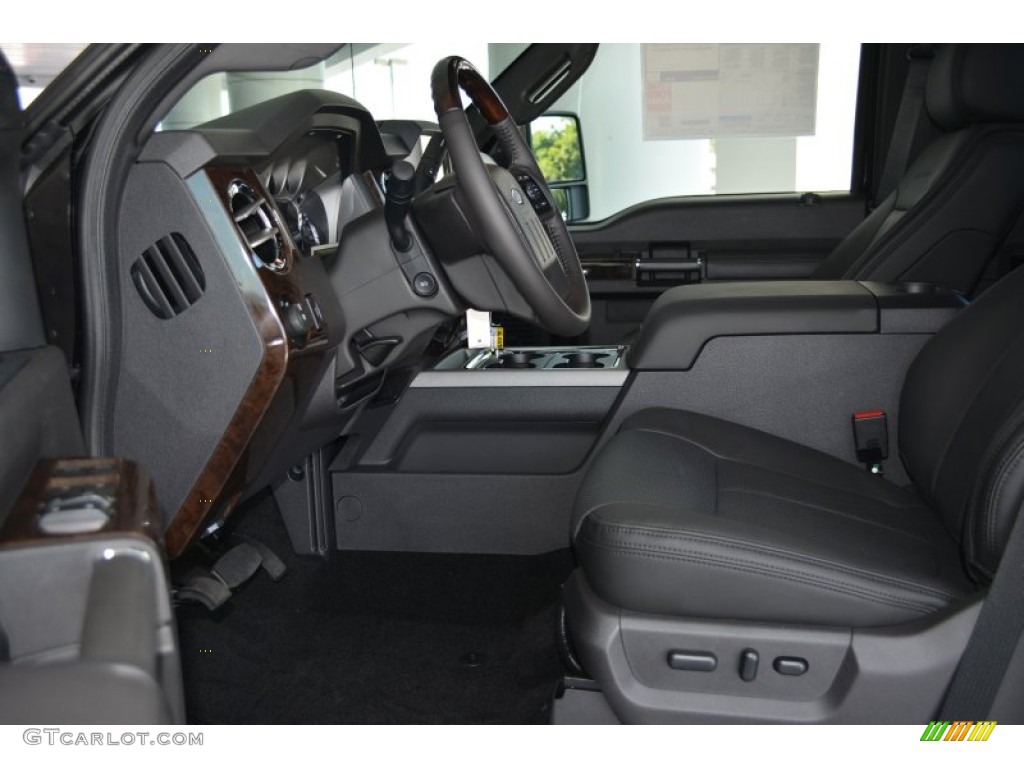 Black Interior 2016 Ford F350 Super Duty Platinum Crew Cab 4x4 Photo #104858840