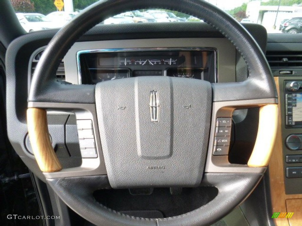2012 Lincoln Navigator L 4x4 Canyon/Black Steering Wheel Photo #104859821
