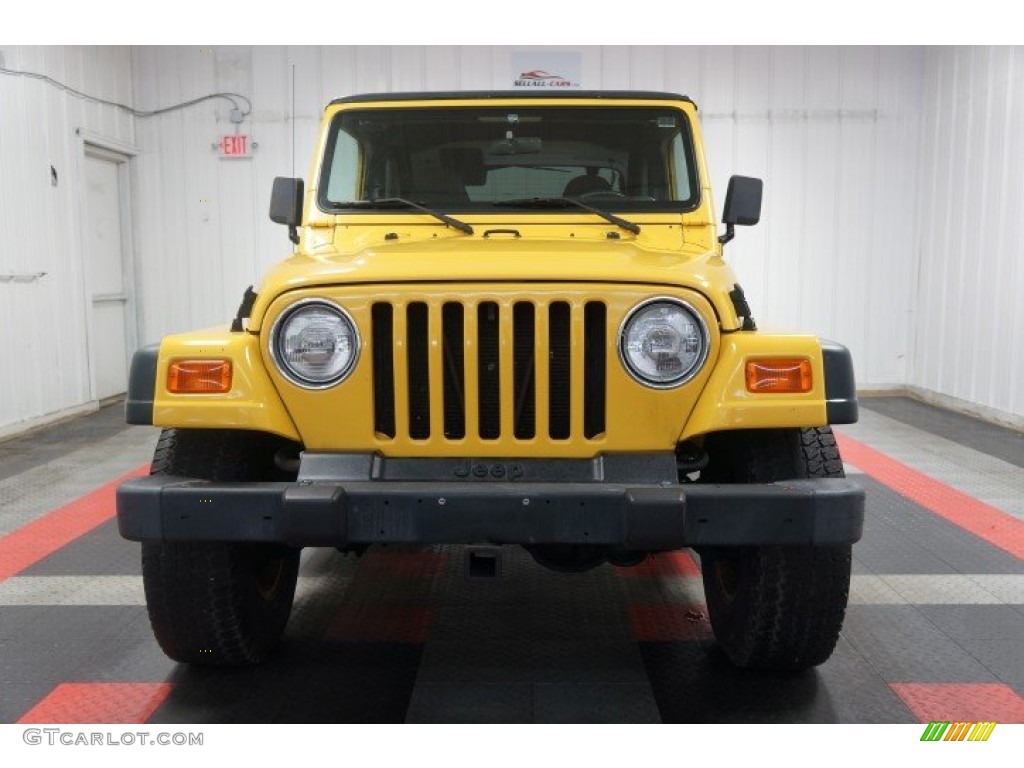 2000 Wrangler Sport 4x4 - Solar Yellow / Agate photo #4