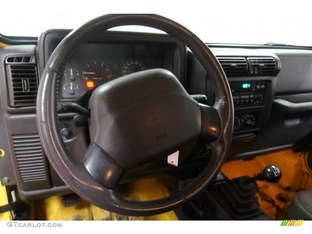 2000 Wrangler Sport 4x4 - Solar Yellow / Agate photo #19