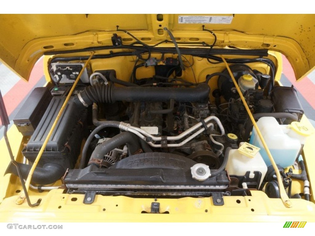 2000 Wrangler Sport 4x4 - Solar Yellow / Agate photo #33