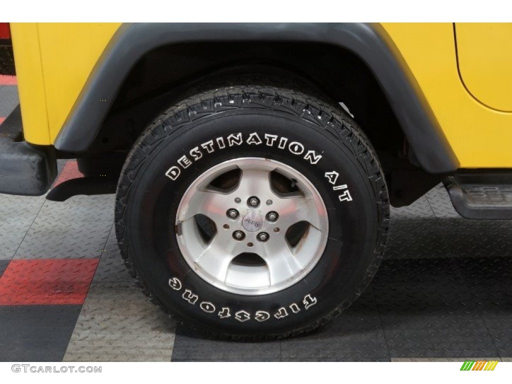 2000 Wrangler Sport 4x4 - Solar Yellow / Agate photo #45