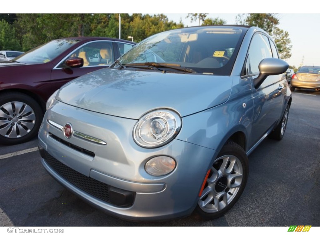 2013 500 c cabrio Pop - Luce Blu (Light Blue) / Nero/Nero (Black/Black) photo #4