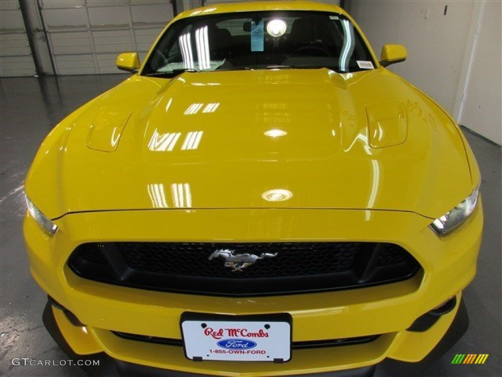 2015 Mustang GT Coupe - Triple Yellow Tricoat / Ebony photo #2