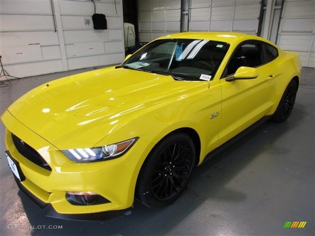 2015 Mustang GT Coupe - Triple Yellow Tricoat / Ebony photo #3