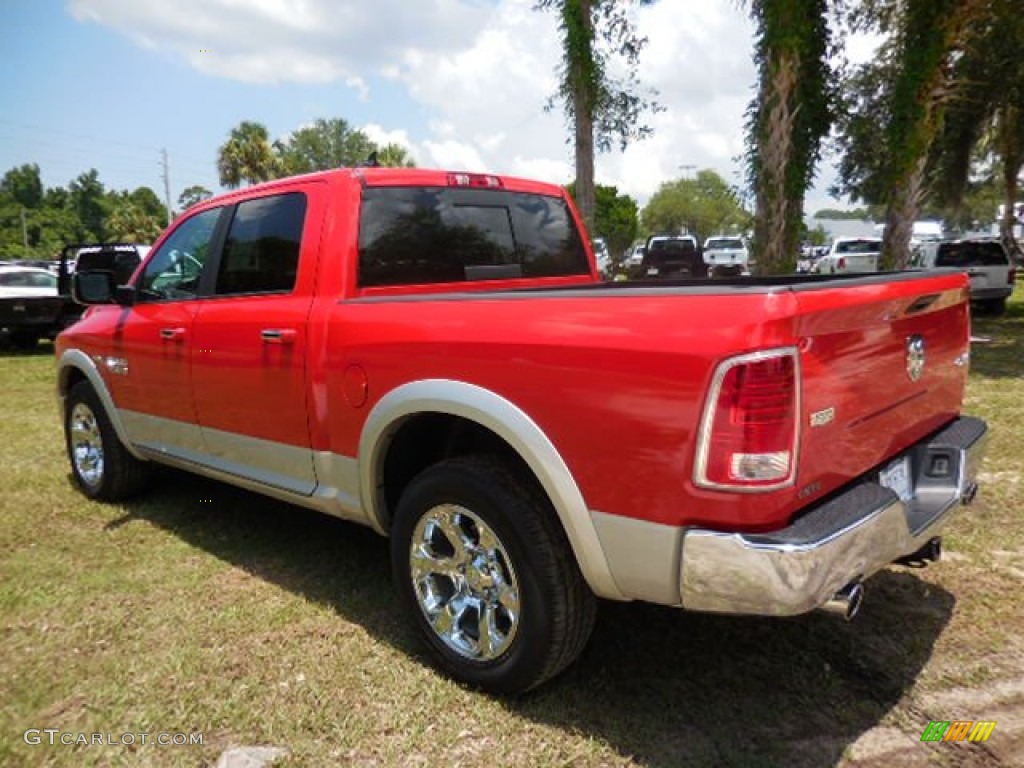 2014 1500 Laramie Crew Cab 4x4 - Flame Red / Black photo #3