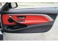 Coral Red/Black Highlight 2015 BMW 4 Series 428i xDrive Coupe Door Panel