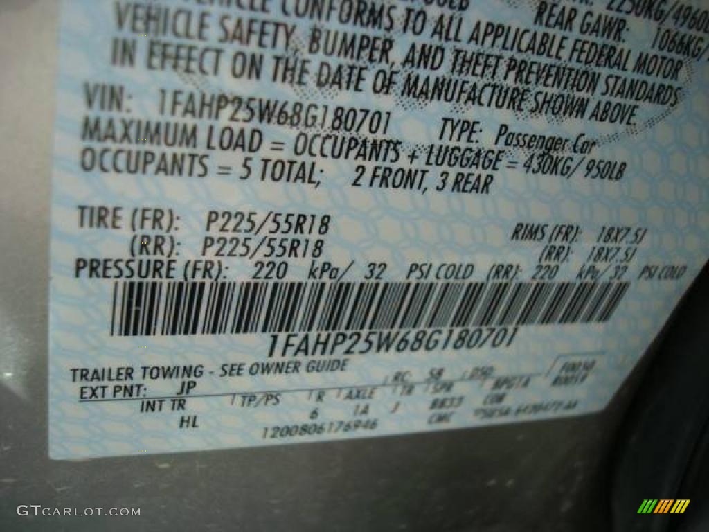 2008 Taurus Limited - Silver Birch Metallic / Medium Light Stone photo #19