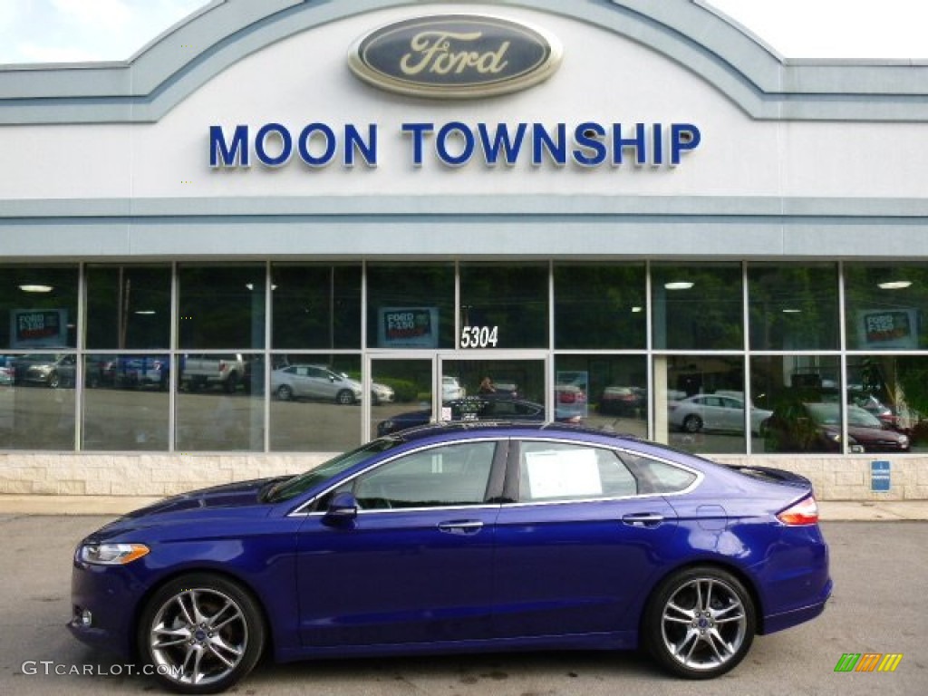 2013 Fusion Titanium AWD - Deep Impact Blue Metallic / Charcoal Black photo #7