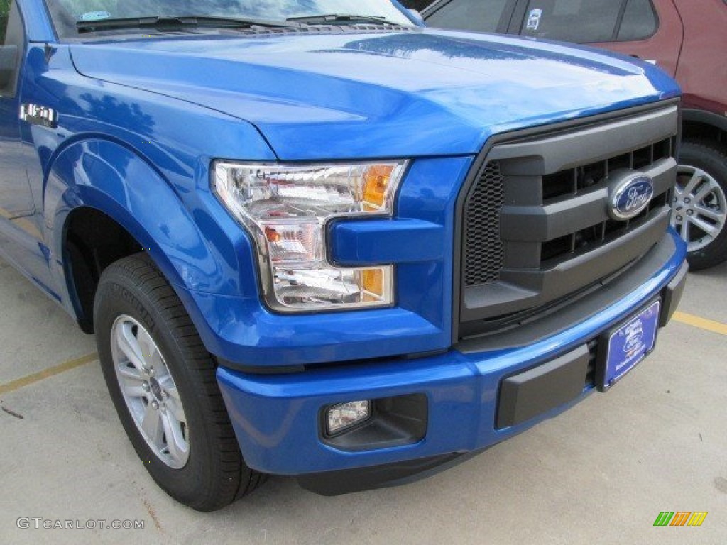 2015 F150 XL SuperCrew - Blue Flame Metallic / Medium Earth Gray photo #2