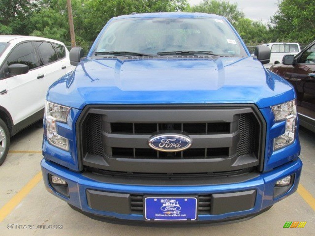 2015 F150 XL SuperCrew - Blue Flame Metallic / Medium Earth Gray photo #7